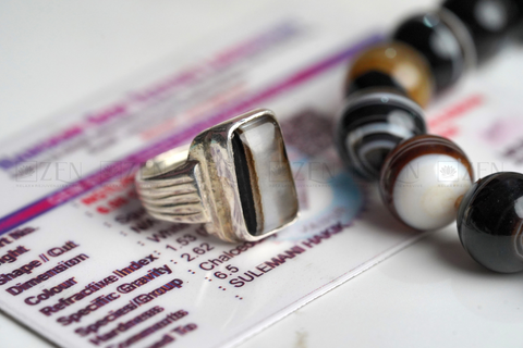 Premium Synthetic Sulemani Hakik Ring & Locket (Activated with Certificate) 💯
