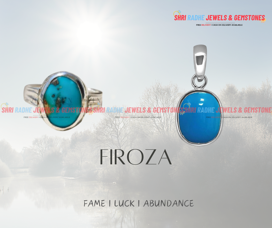 Premium Synthetic Firoza Ring & Locket (Activated with Certificate) 💯