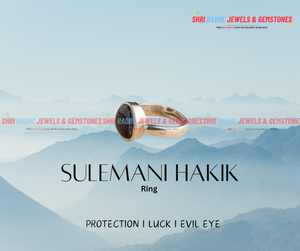 Premium Synthetic Sulemani Hakik Ring & Locket (Activated with Certificate) 💯